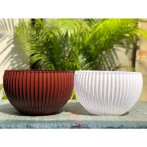 Chậu Nhựa Treo Gân Sọc Trồng Hoa , Cây Cảnh Size Miệng 20cm x Cao 12cm
