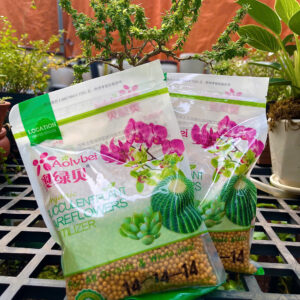 Phân tan chậm hạt vàng 14-14-14 | Dùng cho sen đá, xương rồng, Lithops, phong lan, cây cảnh, kiểng lá gói 500gram