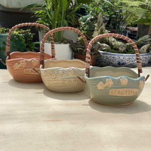 CHẬU SỨ CÓ QUAI XÁCH “BEAUTIFUL” TRỒNG XƯƠNG RỒNG - SEN ĐÁ...